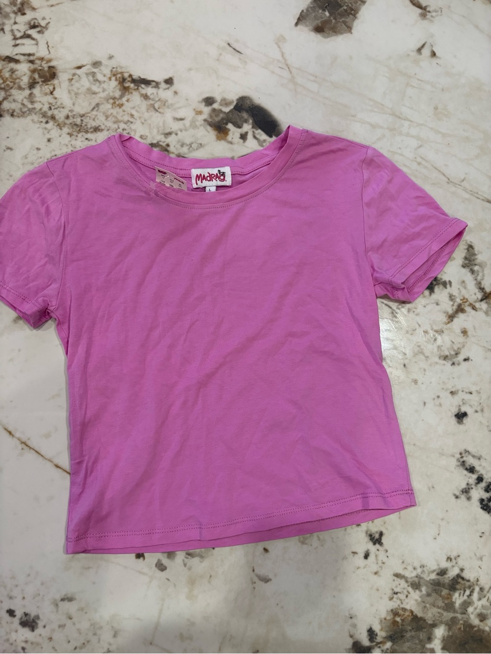 Madras Girls' Pink Crewneck Tee Top